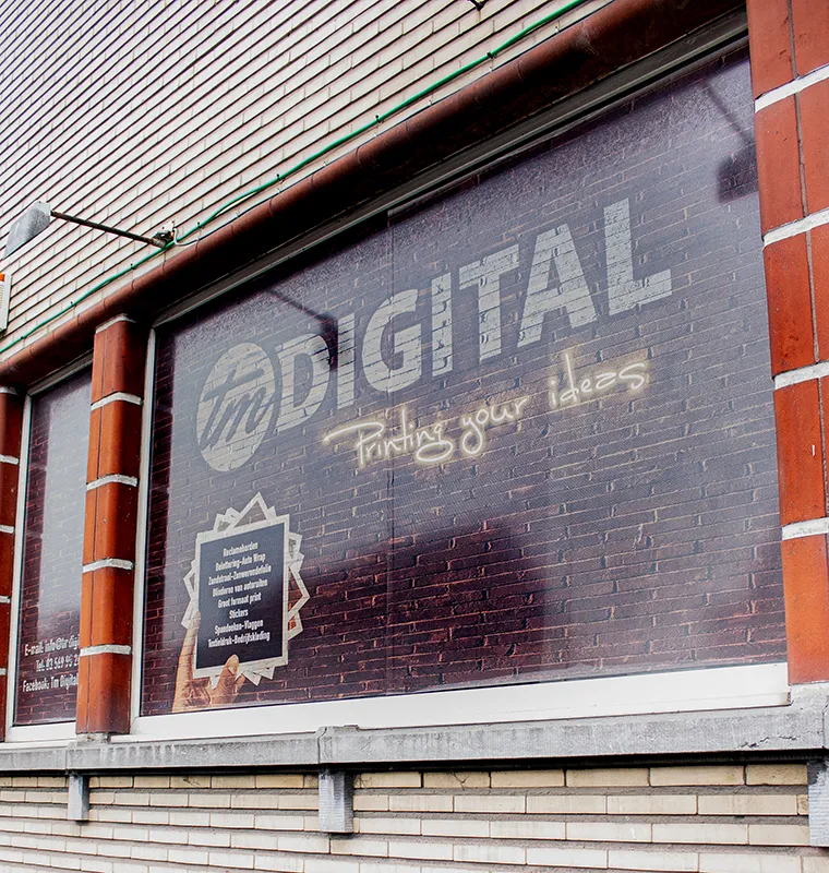 Voorgevel van de digitale drukkerij TM Digital in Stabroek